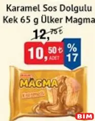 ÜLKER MAGMA KARAMEL SOS DOLGULU KEK 65 G